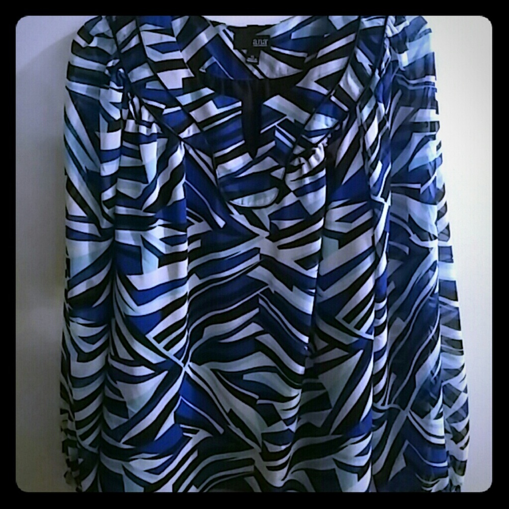 A.N.A. Multicolor Sheer Blouse